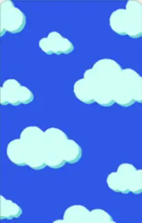 A Yoto card in the cloud pattern