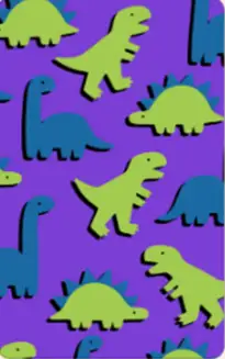 A Yoto card in the dinosaur pattern