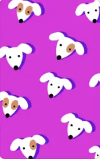 A Yoto card in the puppy pattern