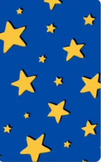 A Yoto card in the star pattern