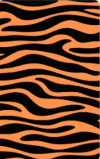 A Yoto card in the tiger stripe pattern